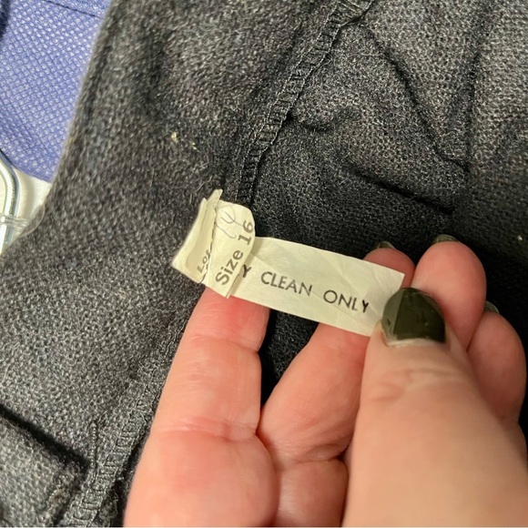 Vintage Black Striped Wool Blend Skirt - Picture 4 of 4